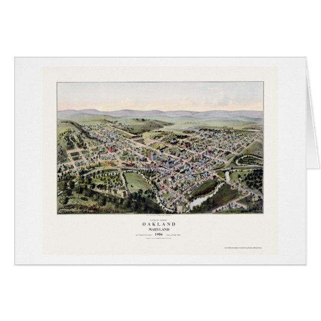 Oakland, MD Panoramic Map - 1906 (Front Horizontal)