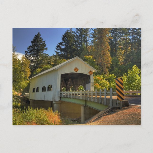 Oakland Oregon Covered Bridge Post Card (Front)