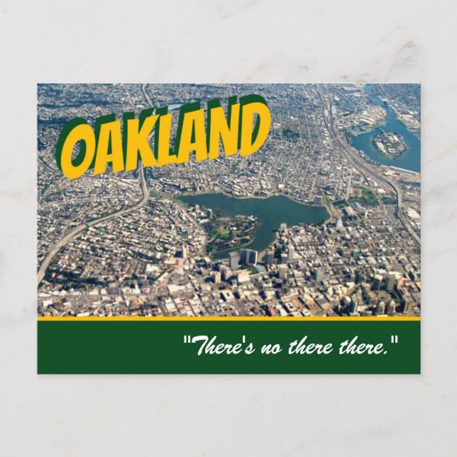 Oakland: "There's no there there." Stein postcard (Front)