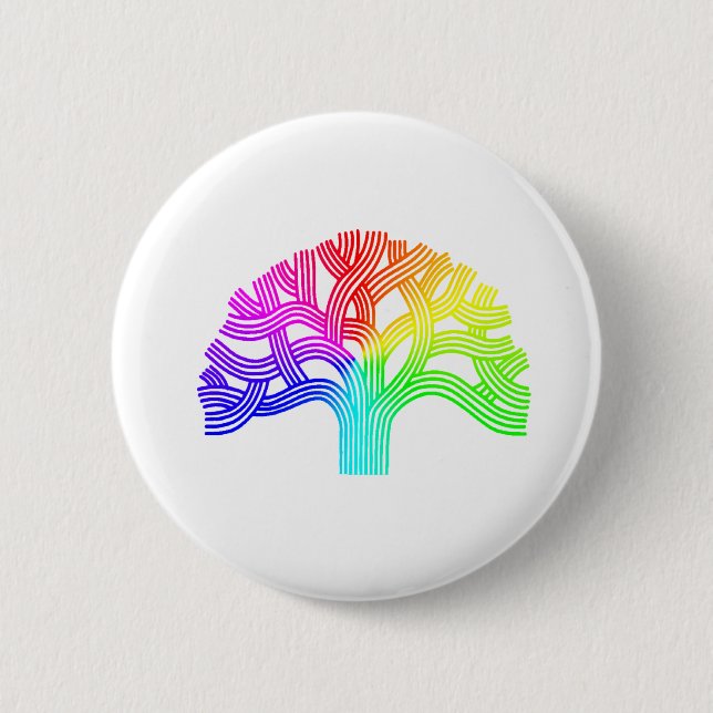 Oakland Tree Rainbow 6 Cm Round Badge (Front)