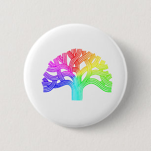 Oakland Tree Rainbow 6 Cm Round Badge