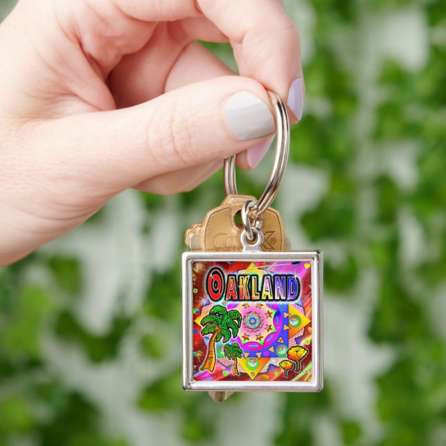 Oakland Tropical Friends Keychain (Hand)