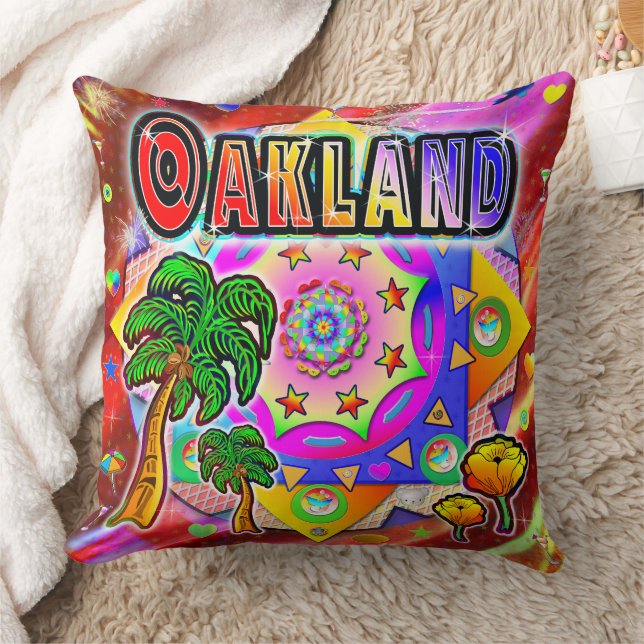 Oakland Tropical Friends Pillow (Blanket)
