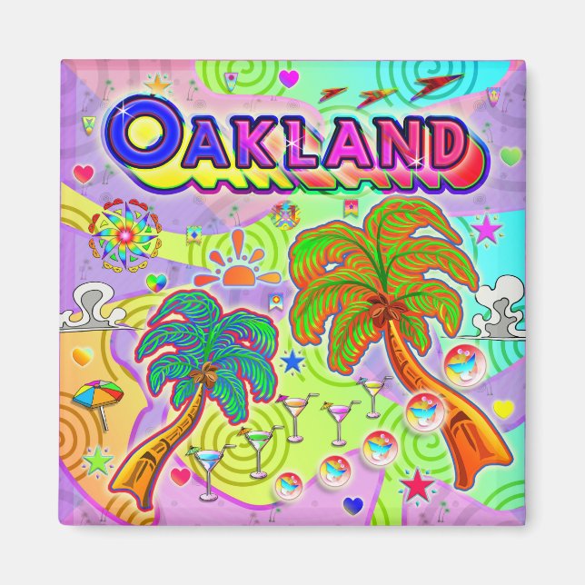 Oakland Vacation Target Magnet (Front)