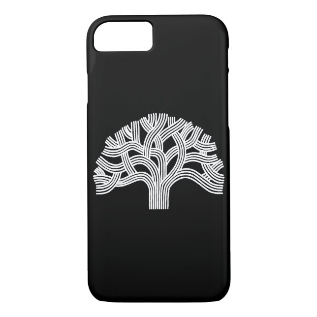 Oakland White Oak Tree on Black Case-Mate iPhone Case (Back)
