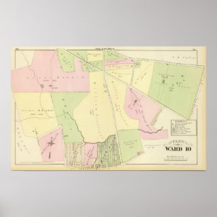 Oaklands and Smith Plat Atlas Map Poster
