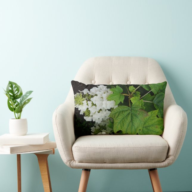 Oakleaf Hydrangea Lumbar Cushion (Chair)