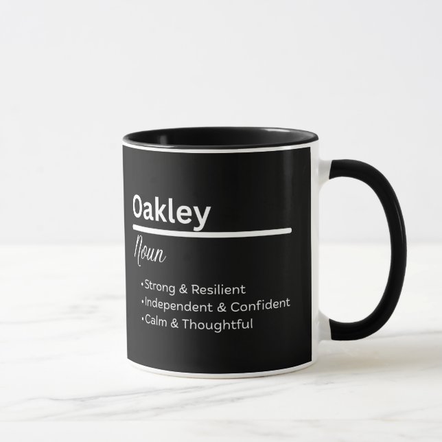 Oakley Boy Name Definition Personalized Mug (Right)