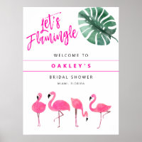 OAKLEY Flamingo Hot Pink Bridal Shower Welcome
