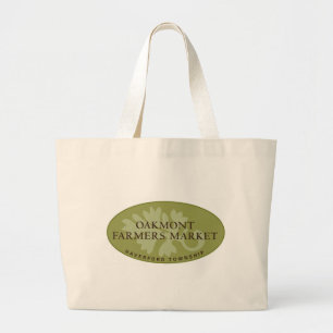 Oakmont Farmers Market Logo Large Tote Bag