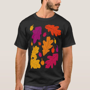 Oaks and Acorns Fall Autumn Leaves and Nuts T-Shirt