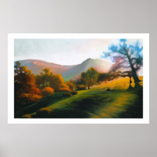 Oaks in Poly Canyon Poster