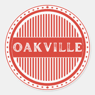 Oakville City Pride Emblem – Canadian Identity Classic Round Sticker