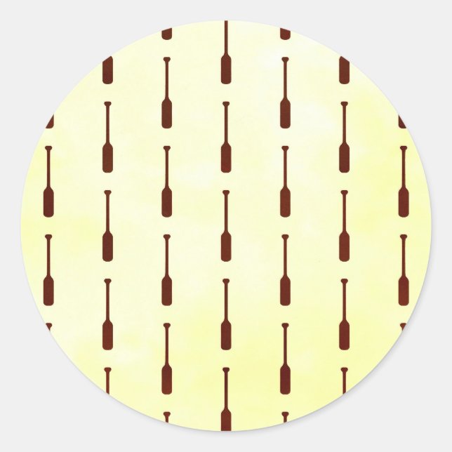 Oar Pattern Paper Texture Classic Round Sticker (Front)