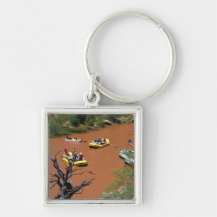 Oar powered rafts turn into the Colorado River Key Ring