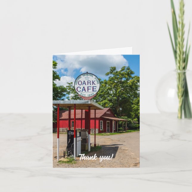 Oark Gas Pumps Thank You Card (Front)