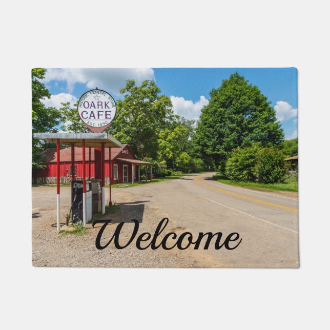 Oark Gas Station Welcome Doormat (Front)