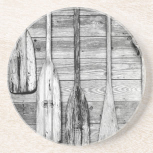 Oars are hung on wooden shed in Big Cypress, 2 Coaster