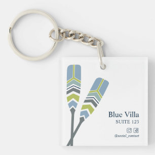 Oars Lake Ocean Beach Cabin  Rental Hotel ROOM Key Ring