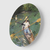 Oarsmen by Gustave Caillebotte, Vintage Fine Art Large Clock (Angle)