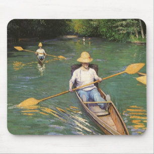 Oarsmen by Gustave Caillebotte, Vintage Fine Art Mouse Pad