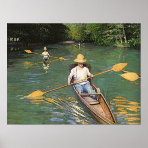 Oarsmen by Gustave Caillebotte, Vintage Fine Art Poster