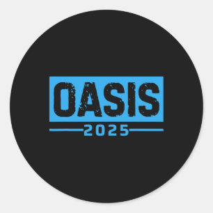 Oasis 2025 Vacation California Ca Vintage Retro So Classic Round Sticker