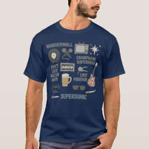 Oasis Band Icons Shirt – Britpop Fan Design