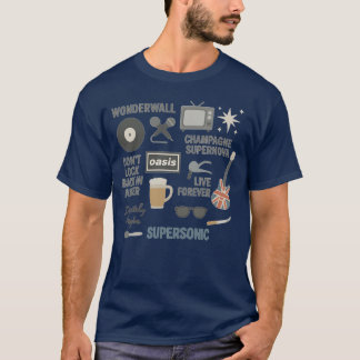 Oasis Band Icons Shirt – Britpop Fan Design