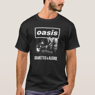 Oasis Black Unisex Classic Cigarettes And Alcohol T-Shirt