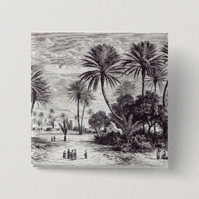 Oasis of Gafsa: Tunis 15 Cm Square Badge (Front)