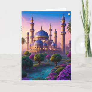 Oasis of the Minaret Castle Holiday Card
