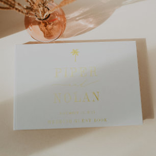 OASIS Palm Modern Minimalist Wedding Guest Book
