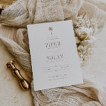 OASIS Palm Tree Taupe Wedding Invitation<br><div class="desc">OASIS | Taupe Modern Minimalist Wedding Invitation. Features,  modern minimalist typography design layout with palm tree illustration detail. Taupe colour typography on light sand colour background.</div>
