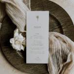 OASIS Palm Tree Wedding Menu<br><div class="desc">OASIS Modern Minimalist,  sandy taupe,  wedding menu. Features,  taupe typography on sandy beige backgrounds and palm tree illustration detail. Fonts and colours can be customised by using the design tool feature.</div>