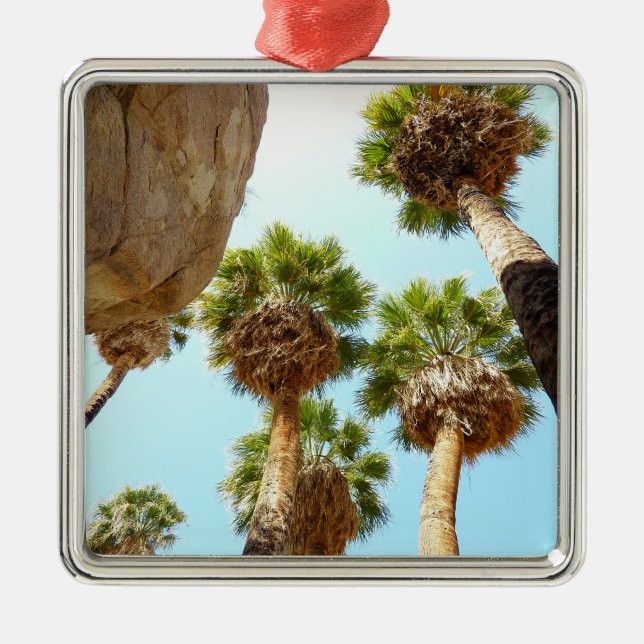 Oasis Palms at Joshua Tree National Park Metal Tree Decoration (Front)