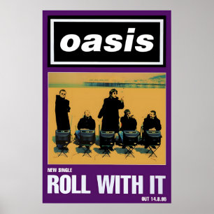 Oasis- Roll with It- 1995 Promo Poster Print 1
