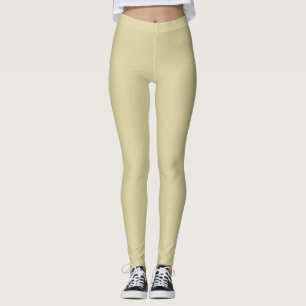 Oat Colour Solid Plain Leggings