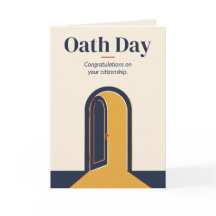 Oath Day Citizenship Congratulations Card