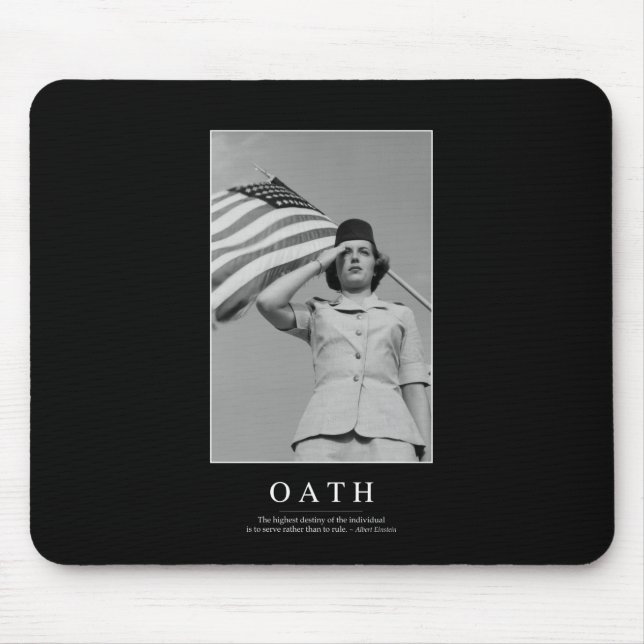 Oath: Inspirational Quote Mouse Pad (Front)