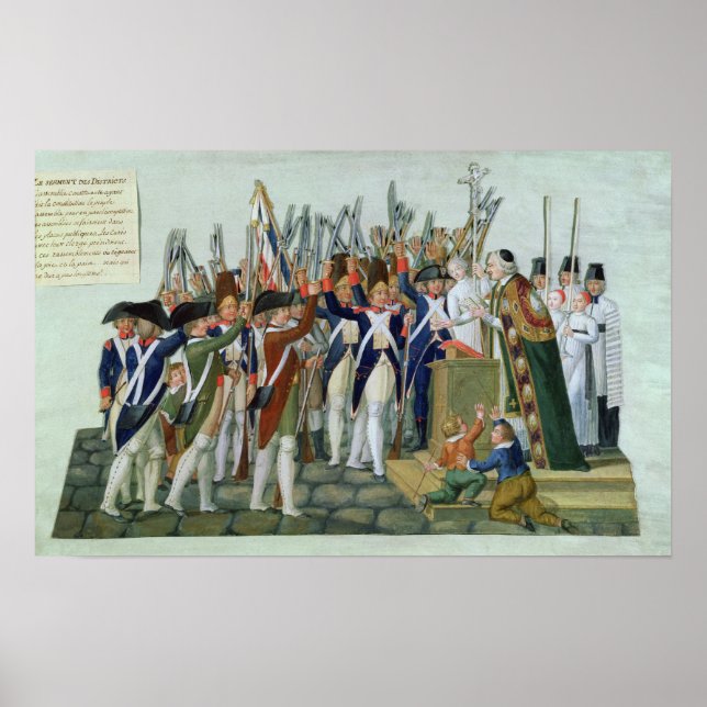 Oath of the Districts, February 1790 Poster (Front)