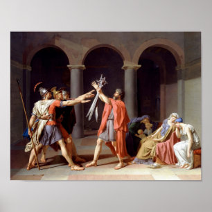 Oath of the Horatii - Jacques-Louis David -1786 Poster