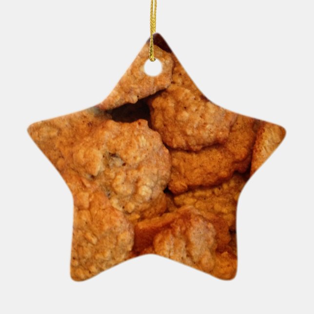 Oatmeal Cookies Ceramic Ornament (Front)