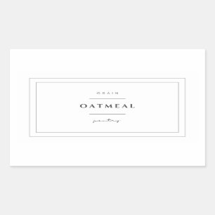 Oatmeal Food Label Stickers