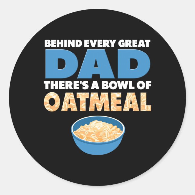 Oatmeal Lover Performance Classic Round Sticker (Front)
