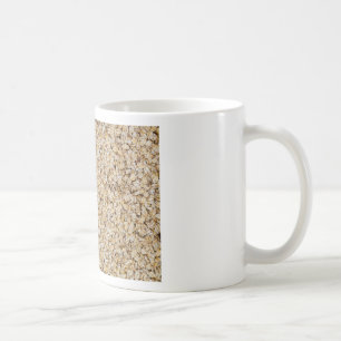 Oatmeal macro as background structure coffee mug