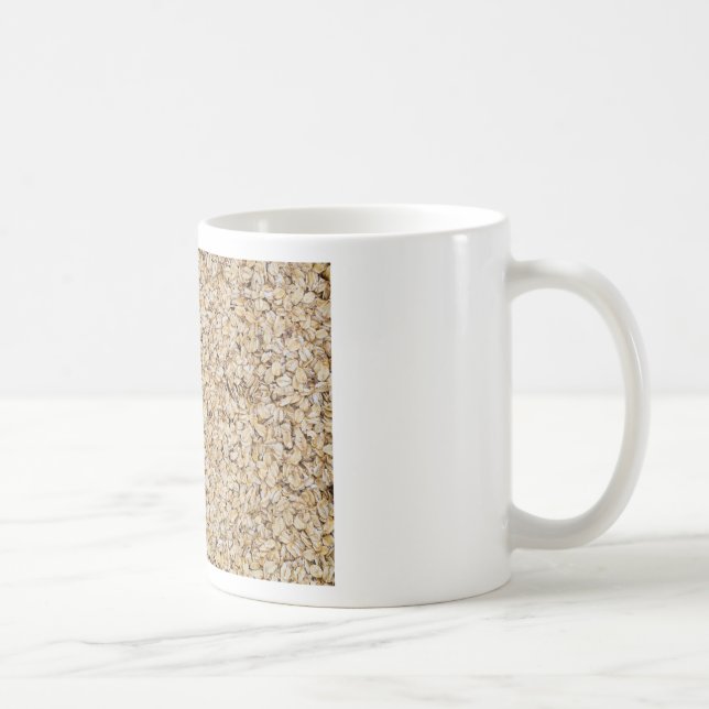 Oatmeal macro as background structure coffee mug (Right)
