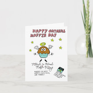Oatmeal Muffin Day Greeting Card
