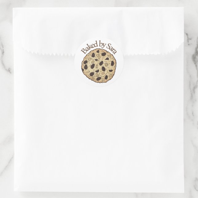 Oatmeal Raisin Cookie Baked By Homemade Baking Classic Round Sticker (Bag)