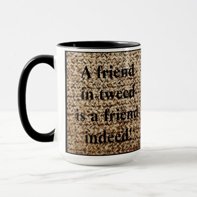 Oatmeal tweed friend mug (Left)